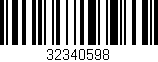 Código de barras (EAN, GTIN, SKU, ISBN): '32340598'