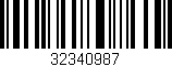 Código de barras (EAN, GTIN, SKU, ISBN): '32340987'