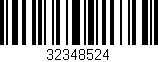Código de barras (EAN, GTIN, SKU, ISBN): '32348524'