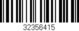 Código de barras (EAN, GTIN, SKU, ISBN): '32356415'