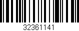 Código de barras (EAN, GTIN, SKU, ISBN): '32361141'
