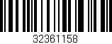 Código de barras (EAN, GTIN, SKU, ISBN): '32361158'