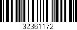 Código de barras (EAN, GTIN, SKU, ISBN): '32361172'