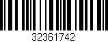 Código de barras (EAN, GTIN, SKU, ISBN): '32361742'