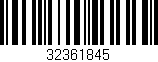 Código de barras (EAN, GTIN, SKU, ISBN): '32361845'