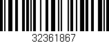 Código de barras (EAN, GTIN, SKU, ISBN): '32361867'