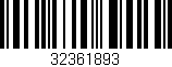 Código de barras (EAN, GTIN, SKU, ISBN): '32361893'