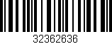 Código de barras (EAN, GTIN, SKU, ISBN): '32362636'
