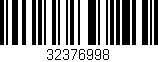 Código de barras (EAN, GTIN, SKU, ISBN): '32376998'