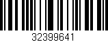 Código de barras (EAN, GTIN, SKU, ISBN): '32399641'