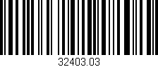 Código de barras (EAN, GTIN, SKU, ISBN): '32403.03'