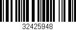 Código de barras (EAN, GTIN, SKU, ISBN): '32425948'