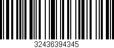 Código de barras (EAN, GTIN, SKU, ISBN): '32436394345'