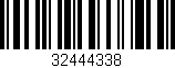 Código de barras (EAN, GTIN, SKU, ISBN): '32444338'