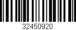 Código de barras (EAN, GTIN, SKU, ISBN): '32450920'