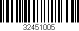 Código de barras (EAN, GTIN, SKU, ISBN): '32451005'