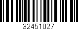 Código de barras (EAN, GTIN, SKU, ISBN): '32451027'