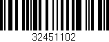 Código de barras (EAN, GTIN, SKU, ISBN): '32451102'