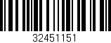 Código de barras (EAN, GTIN, SKU, ISBN): '32451151'