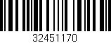 Código de barras (EAN, GTIN, SKU, ISBN): '32451170'