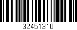 Código de barras (EAN, GTIN, SKU, ISBN): '32451310'