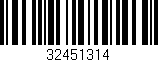 Código de barras (EAN, GTIN, SKU, ISBN): '32451314'