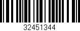 Código de barras (EAN, GTIN, SKU, ISBN): '32451344'