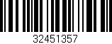 Código de barras (EAN, GTIN, SKU, ISBN): '32451357'