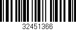 Código de barras (EAN, GTIN, SKU, ISBN): '32451366'