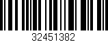 Código de barras (EAN, GTIN, SKU, ISBN): '32451382'