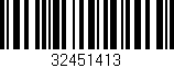 Código de barras (EAN, GTIN, SKU, ISBN): '32451413'
