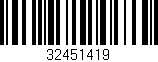 Código de barras (EAN, GTIN, SKU, ISBN): '32451419'