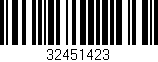 Código de barras (EAN, GTIN, SKU, ISBN): '32451423'
