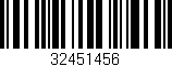 Código de barras (EAN, GTIN, SKU, ISBN): '32451456'