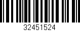 Código de barras (EAN, GTIN, SKU, ISBN): '32451524'