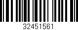 Código de barras (EAN, GTIN, SKU, ISBN): '32451561'