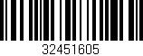 Código de barras (EAN, GTIN, SKU, ISBN): '32451605'
