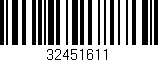Código de barras (EAN, GTIN, SKU, ISBN): '32451611'