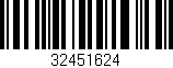 Código de barras (EAN, GTIN, SKU, ISBN): '32451624'