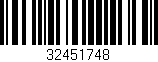 Código de barras (EAN, GTIN, SKU, ISBN): '32451748'