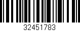 Código de barras (EAN, GTIN, SKU, ISBN): '32451783'