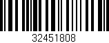 Código de barras (EAN, GTIN, SKU, ISBN): '32451808'