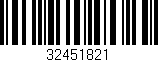 Código de barras (EAN, GTIN, SKU, ISBN): '32451821'