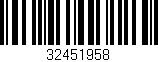 Código de barras (EAN, GTIN, SKU, ISBN): '32451958'