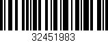 Código de barras (EAN, GTIN, SKU, ISBN): '32451983'