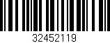 Código de barras (EAN, GTIN, SKU, ISBN): '32452119'