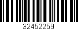 Código de barras (EAN, GTIN, SKU, ISBN): '32452259'