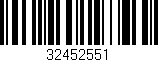 Código de barras (EAN, GTIN, SKU, ISBN): '32452551'