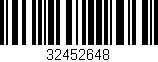 Código de barras (EAN, GTIN, SKU, ISBN): '32452648'