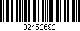 Código de barras (EAN, GTIN, SKU, ISBN): '32452692'